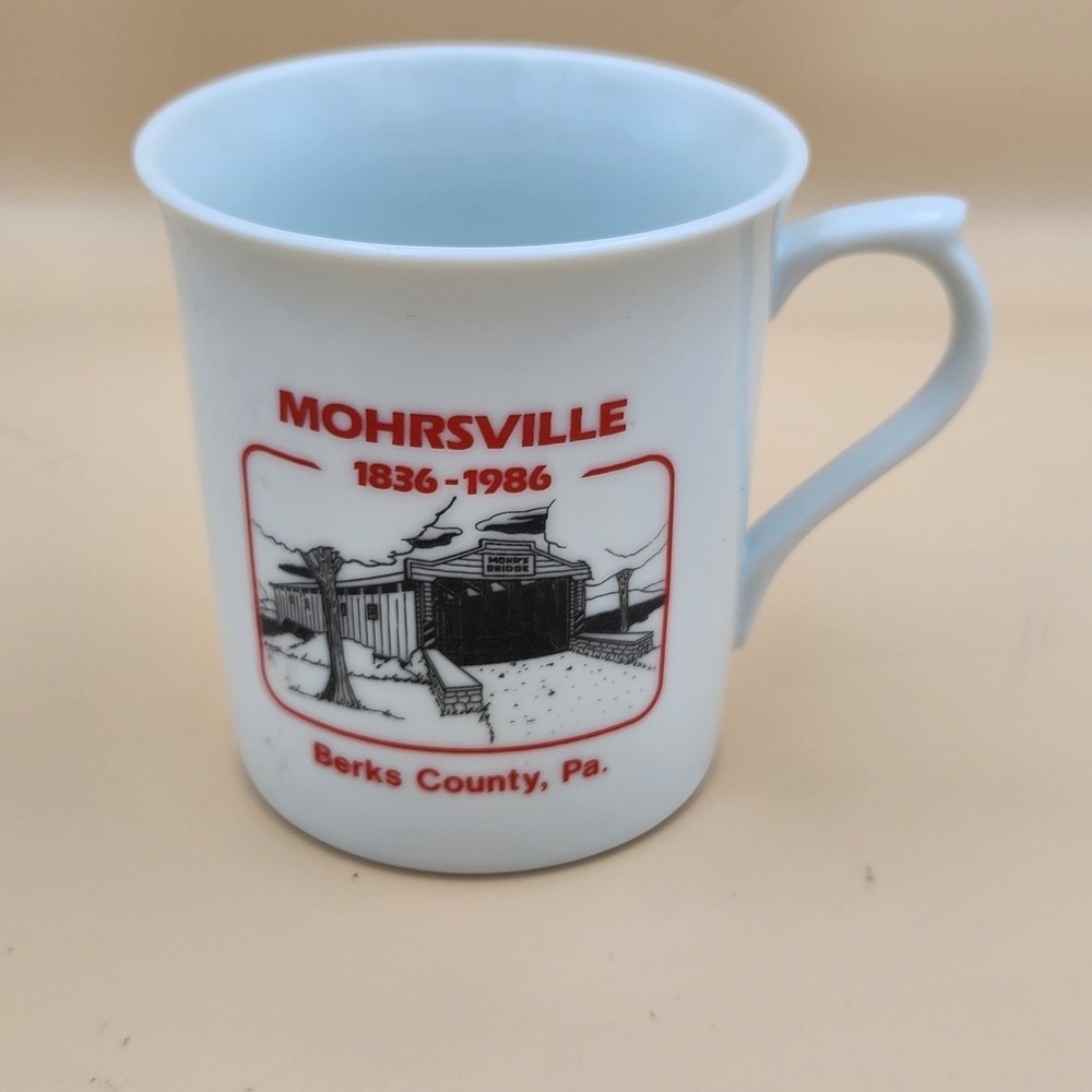 Mohrsville PA Berks County Mohrs Covered Bridge 1936-1986 Vintage Coffee Mug